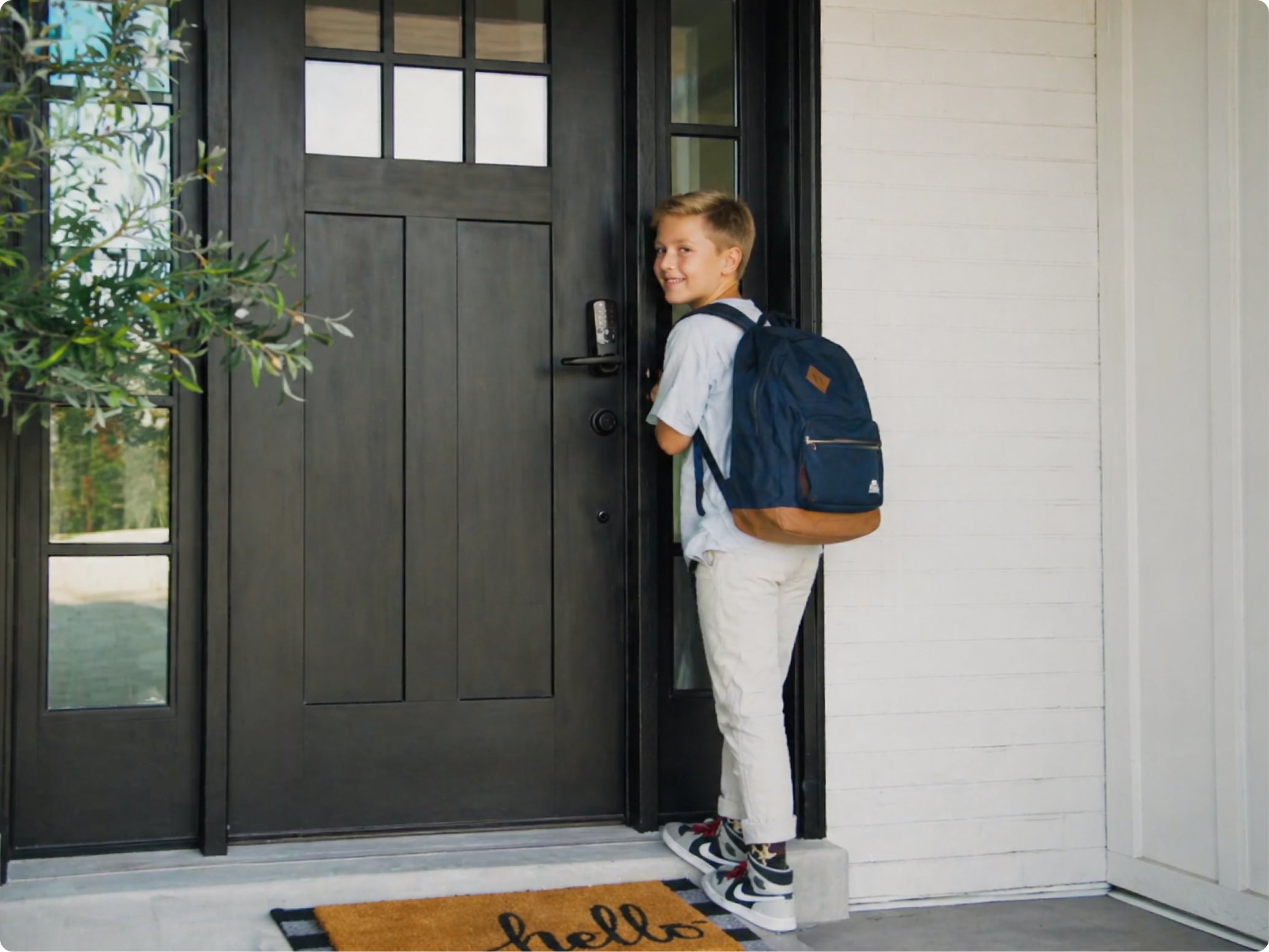 A secure home entry protected by ULTRALOQ