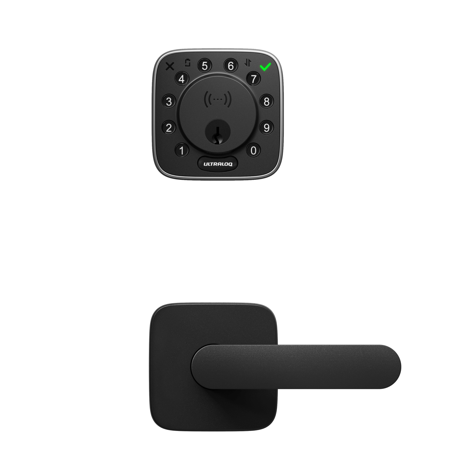 Black Aluminum Handle & ULTRALOQ Bolt NFC Smart Lock Secure Keyless Entry Main Image