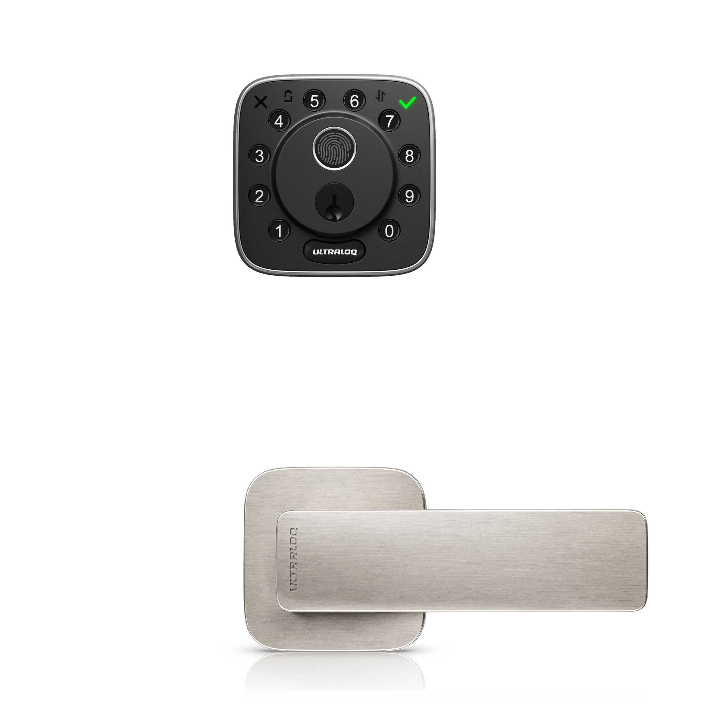 ULTRALOQ Bolt Fingerprint smart lock with matching door lever