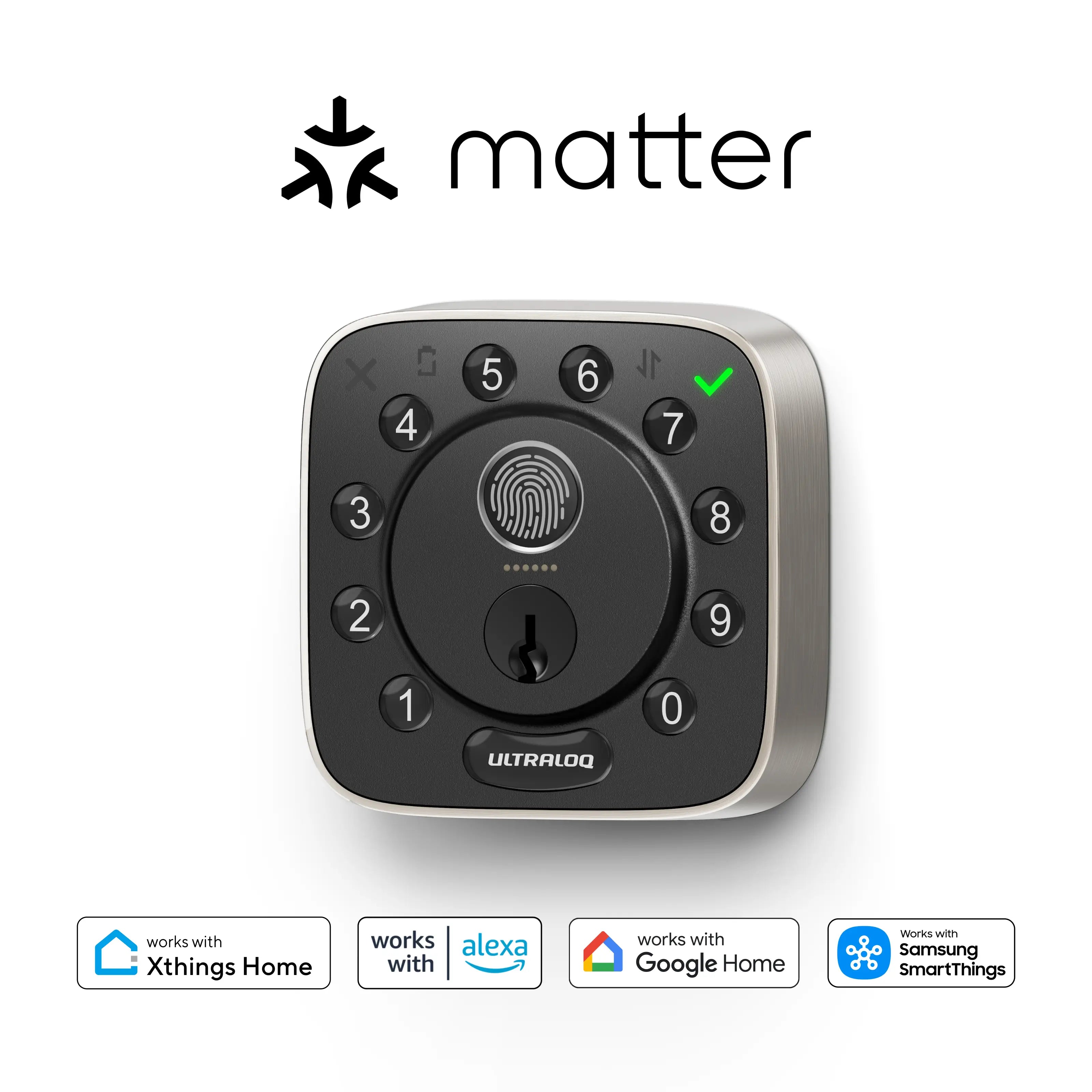 ULTRALOQ Bolt Pro smart lock compatible with Matter and major smart home platforms