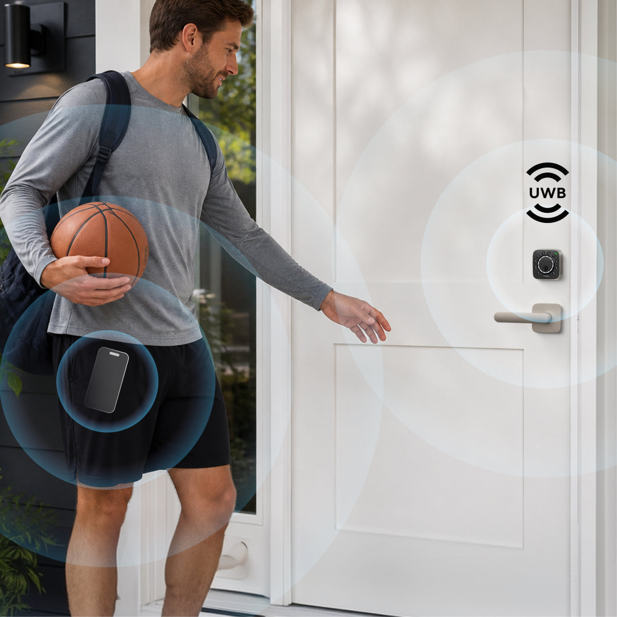 
ULTRALOQ Bolt Mission UWB smart lock with hands-free auto-unlock
