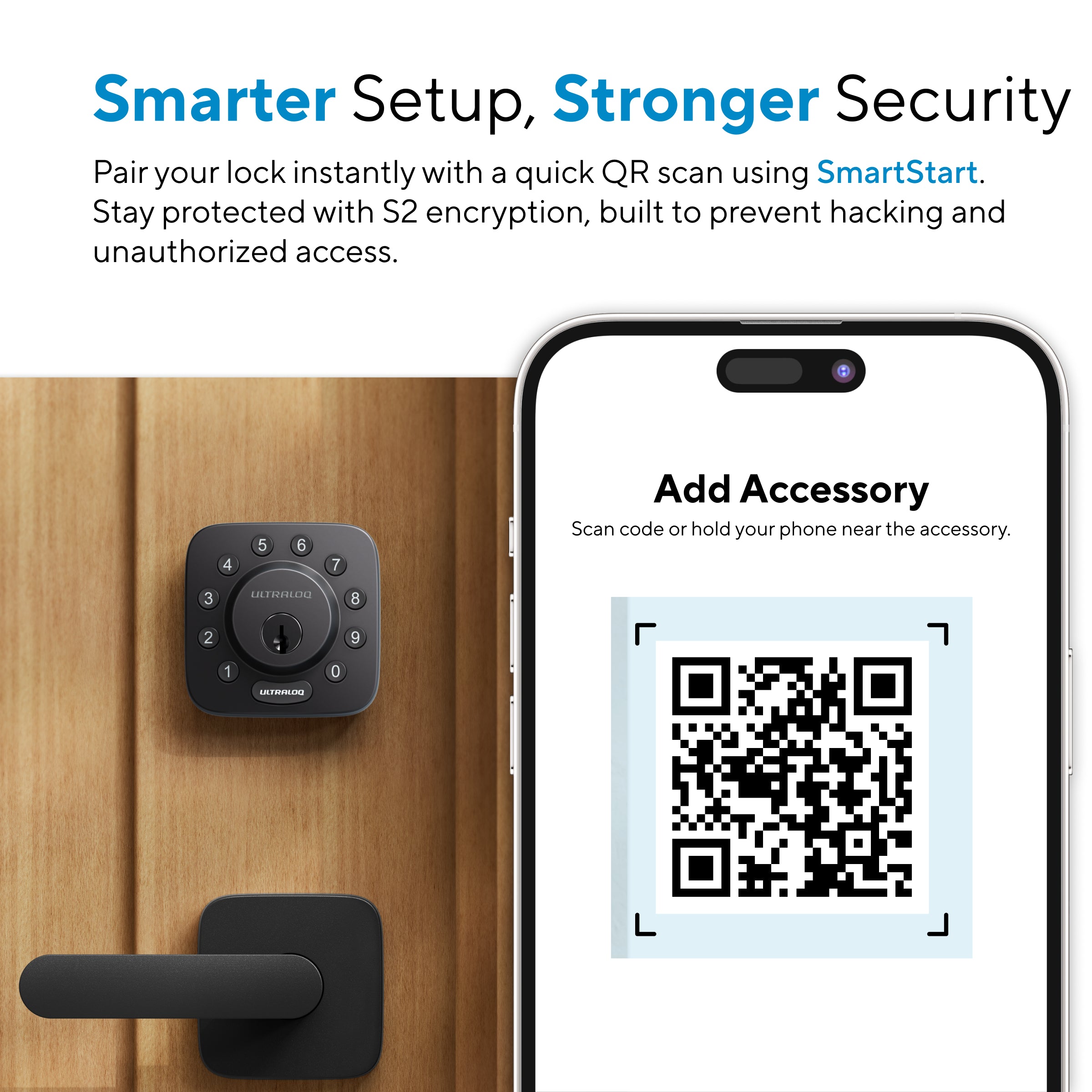 U・Vlock 2個 ULTRALOQ Bolt Z-Wave Smart Lock - Keypad Deadbolt with Key Backup