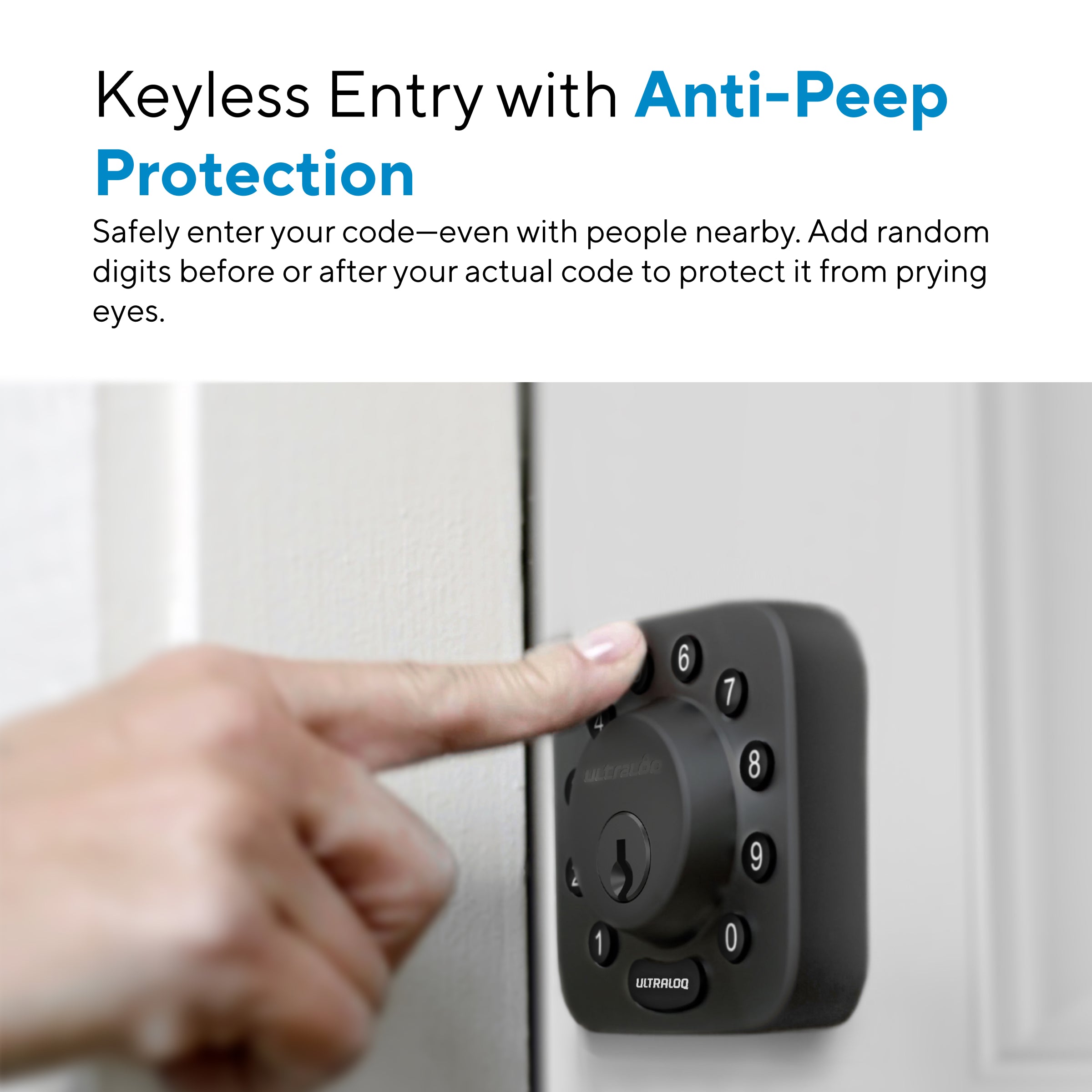 ULTRALOQ Bolt Z-Wave Smart Lock - Keypad Deadbolt with Key Backup