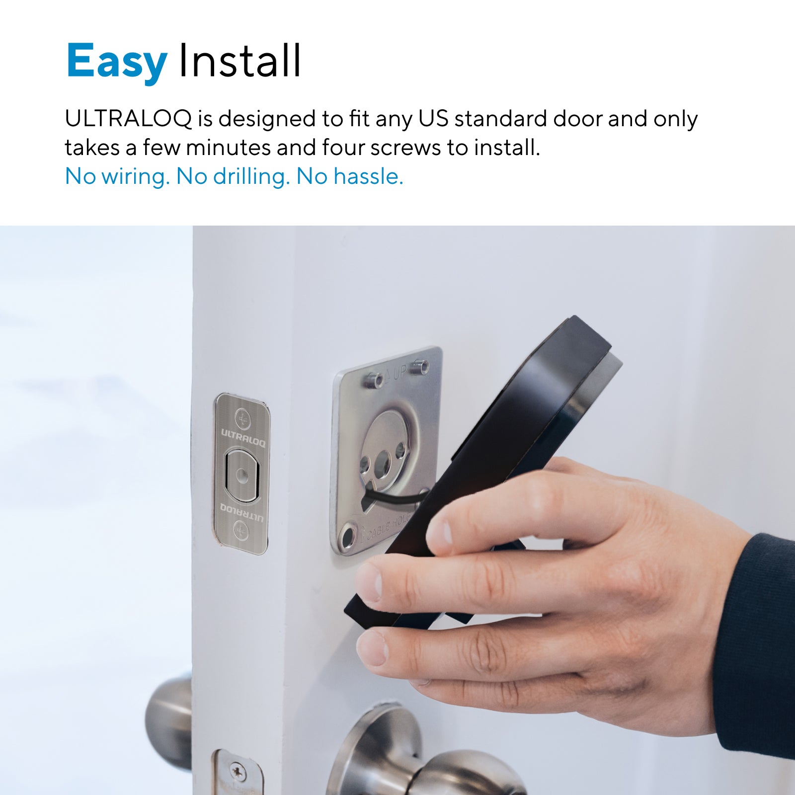 ULTRALOQ Bolt Z-Wave Smart Lock - Keypad Deadbolt with Key Backup