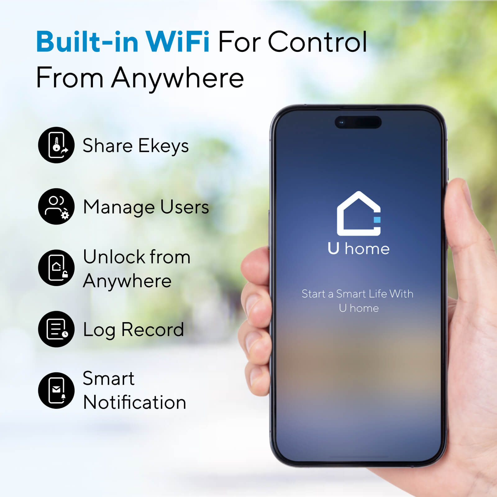 Built in WiFi For Control From Anywhere