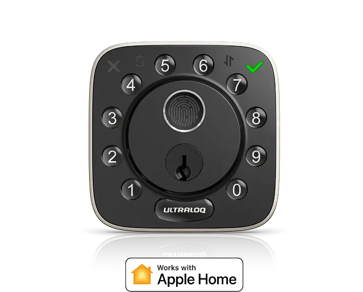 ULTRALOQ Bolt Fingerprint smart lock compatible with Apple Home