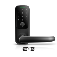 ULTRALOQ Latch 5 Fingerprint WiFi 6 smart lever lock in black