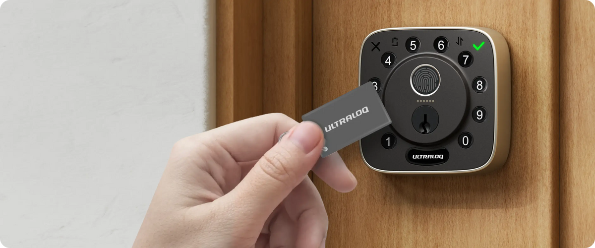 ULTRALOQ key fob tapping Bolt Pro